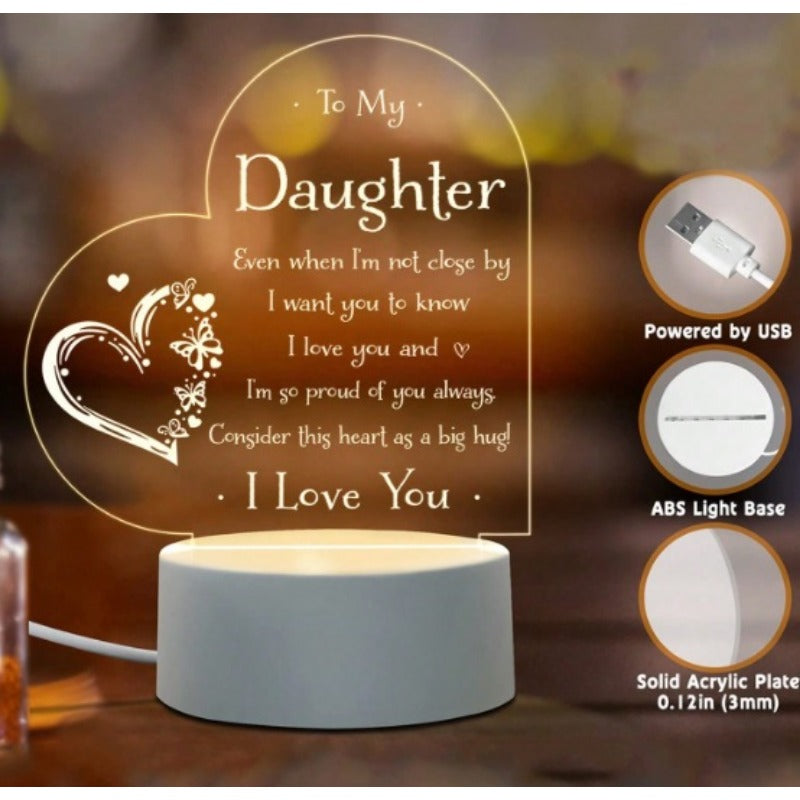 Wholesale Mother's Day Rechargeable Transparent Acrylic Gift Ornaments